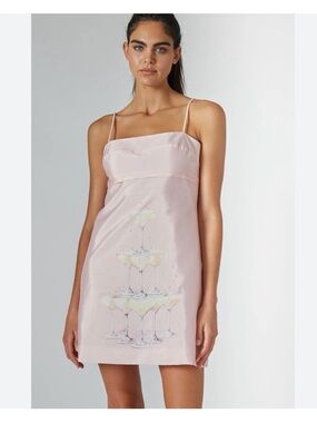Rachel Antonoff Gwen Champagne Tower Dress 6 $298 ballet pink